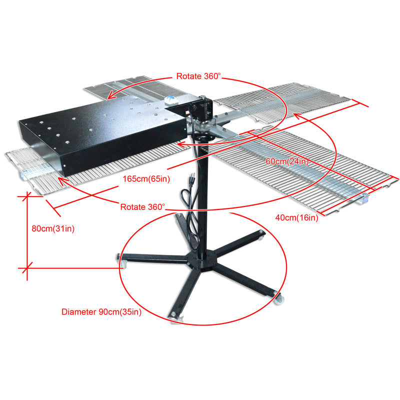 110V Four Platform Flash Dryer 16*16"
