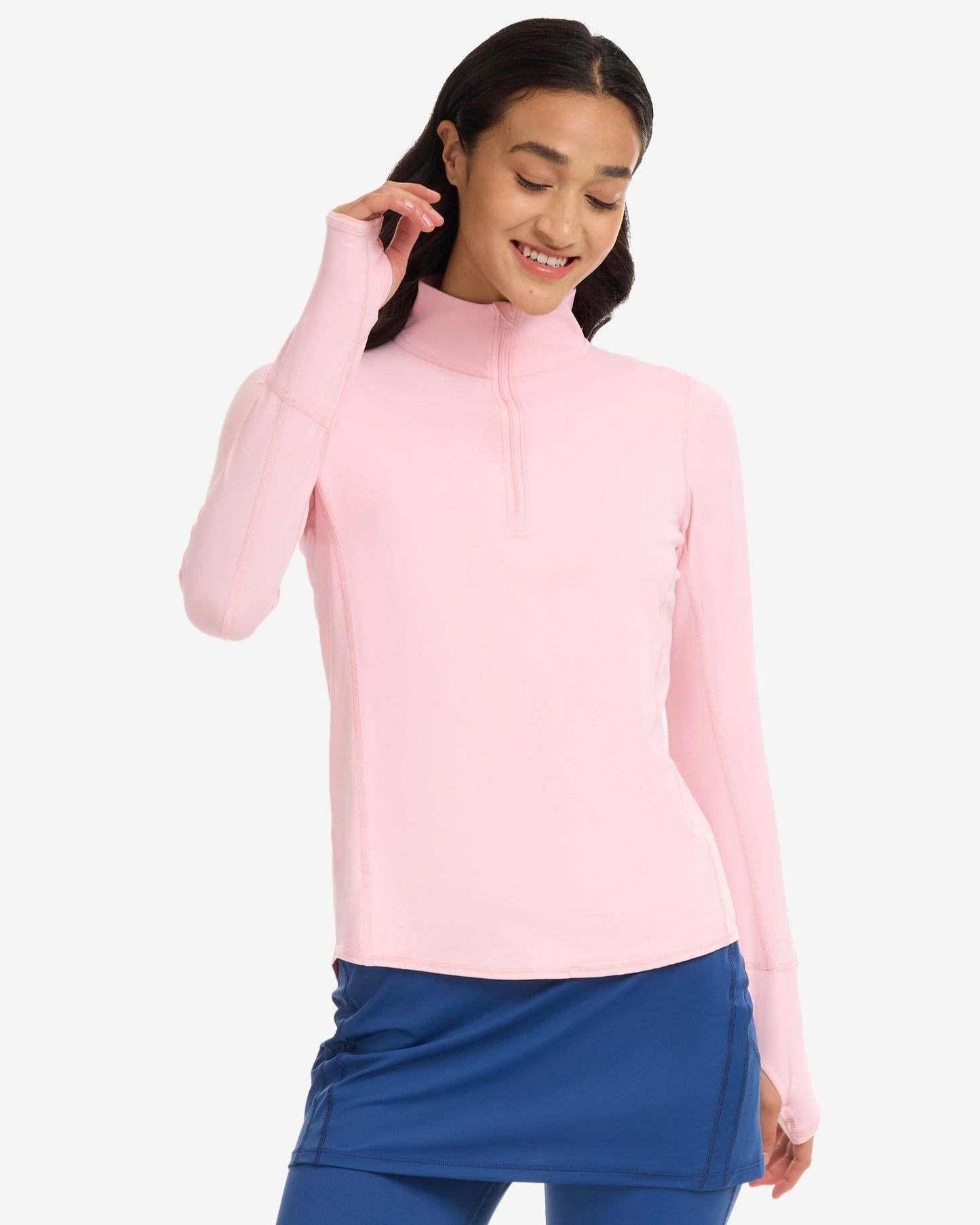 WOMEN'S QUARTER ZIP POLO (8003)