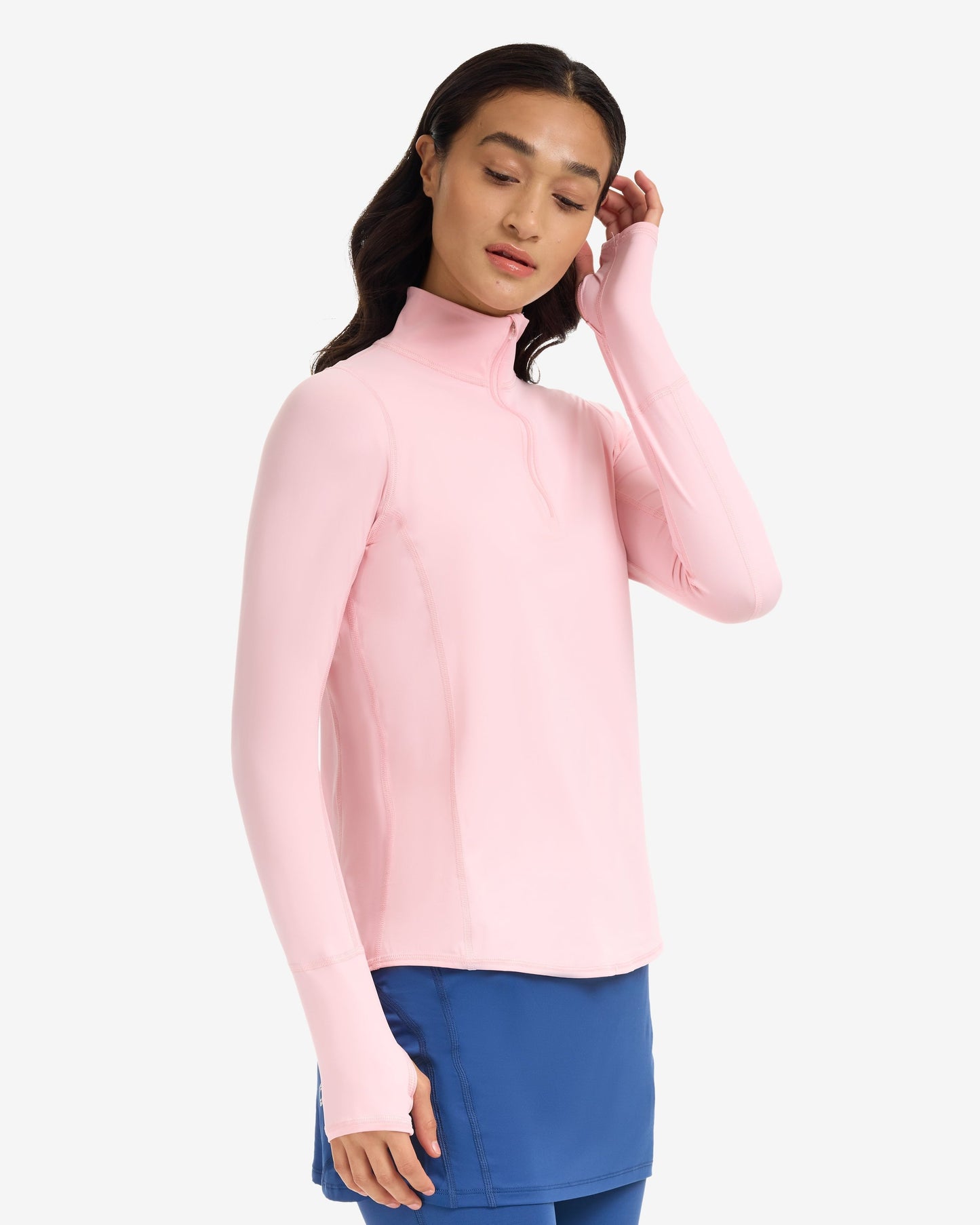 WOMEN'S QUARTER ZIP POLO (8003)