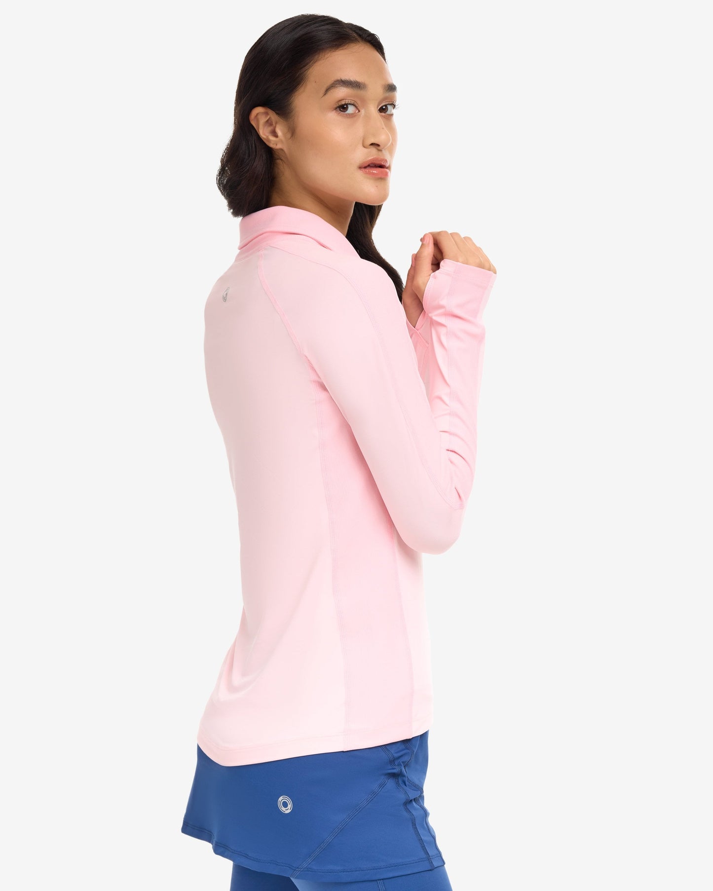 WOMEN'S QUARTER ZIP POLO (8003)
