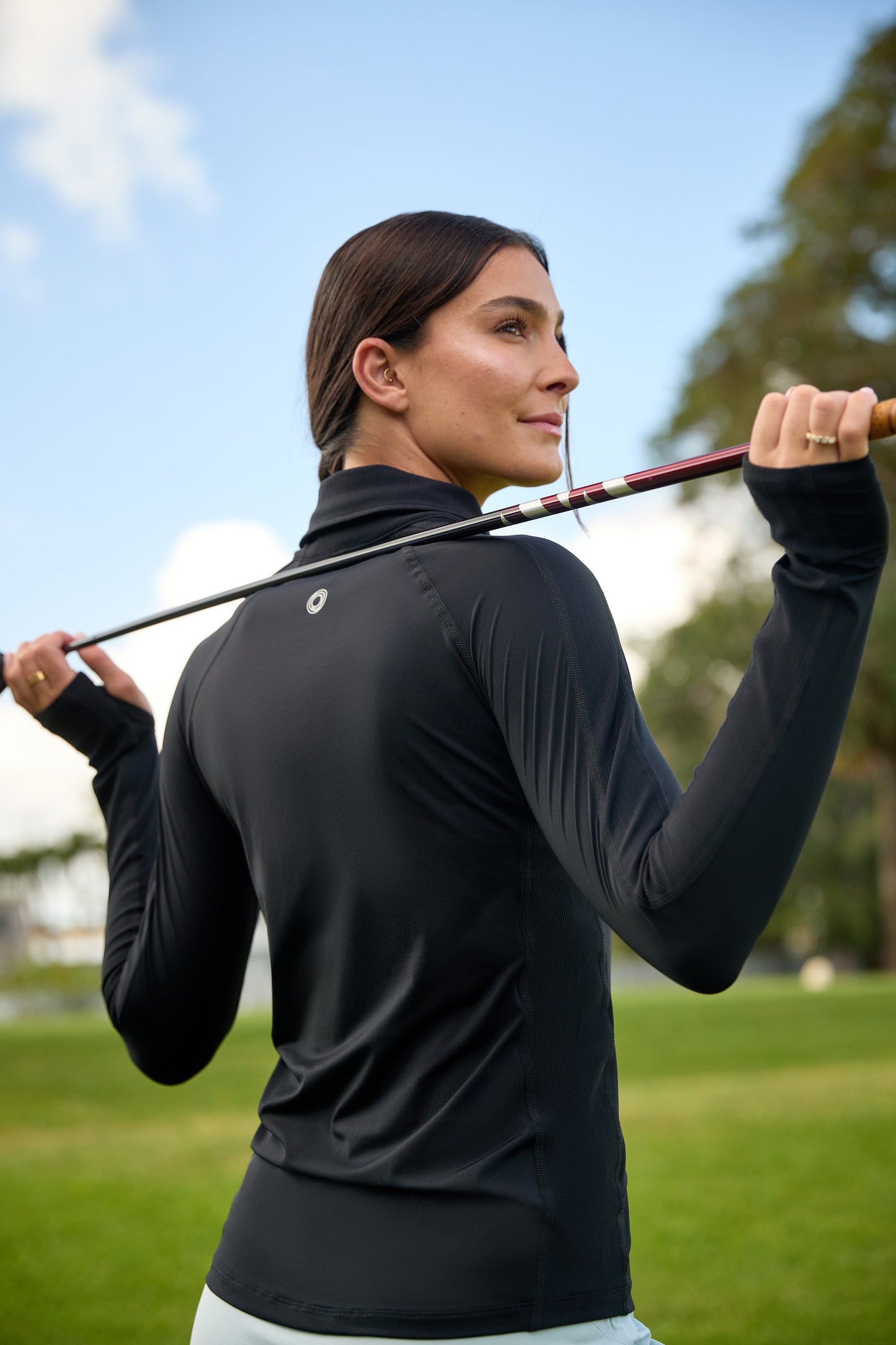 WOMEN'S QUARTER ZIP POLO (8003)