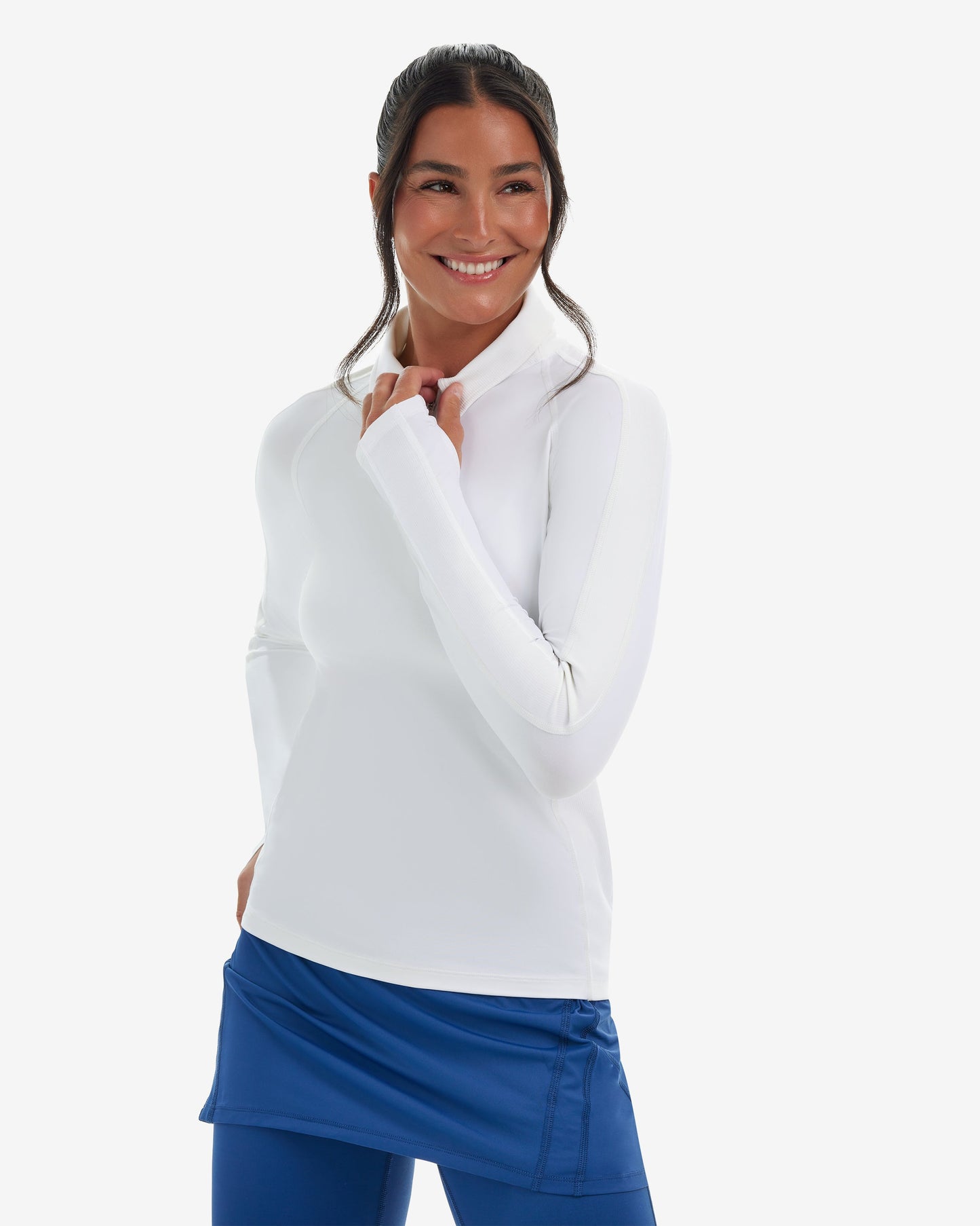 WOMEN'S QUARTER ZIP POLO (8003)