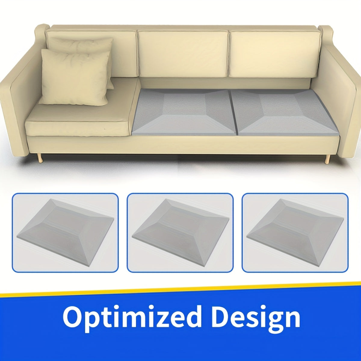 20 x 20 Gray Foam Sofa Cushion Support-IO4M