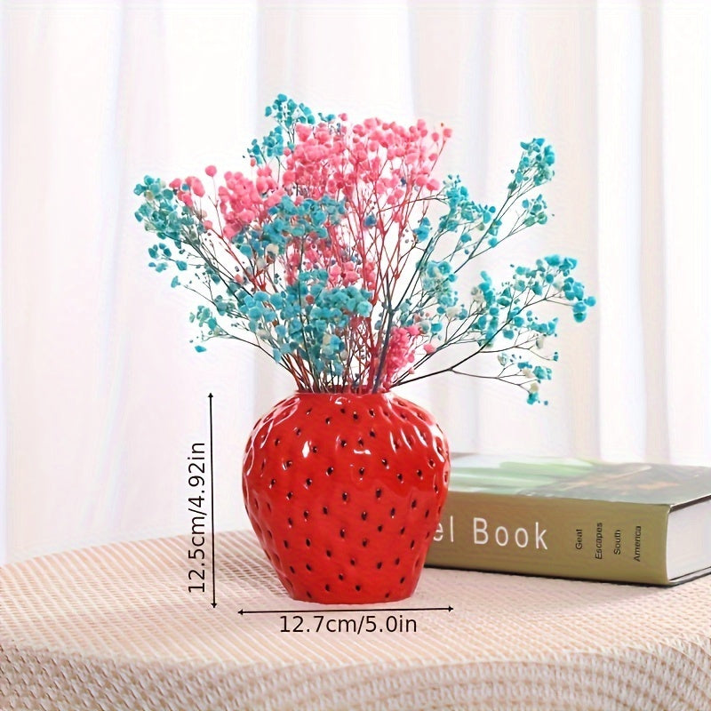 Handmade Nordic Style Elegant Raspberry Resin Vase - SIC9