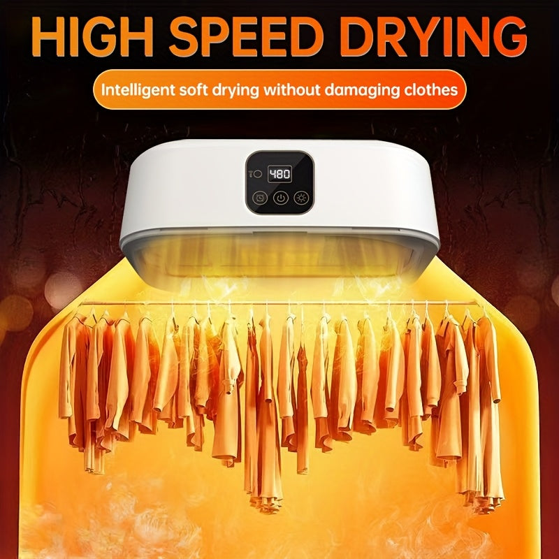 Portable Plug-In Clothes Dryer, Foldable Design TJR5M8P