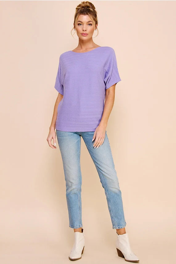 Blakely Soft Rib Short Sleeve Top