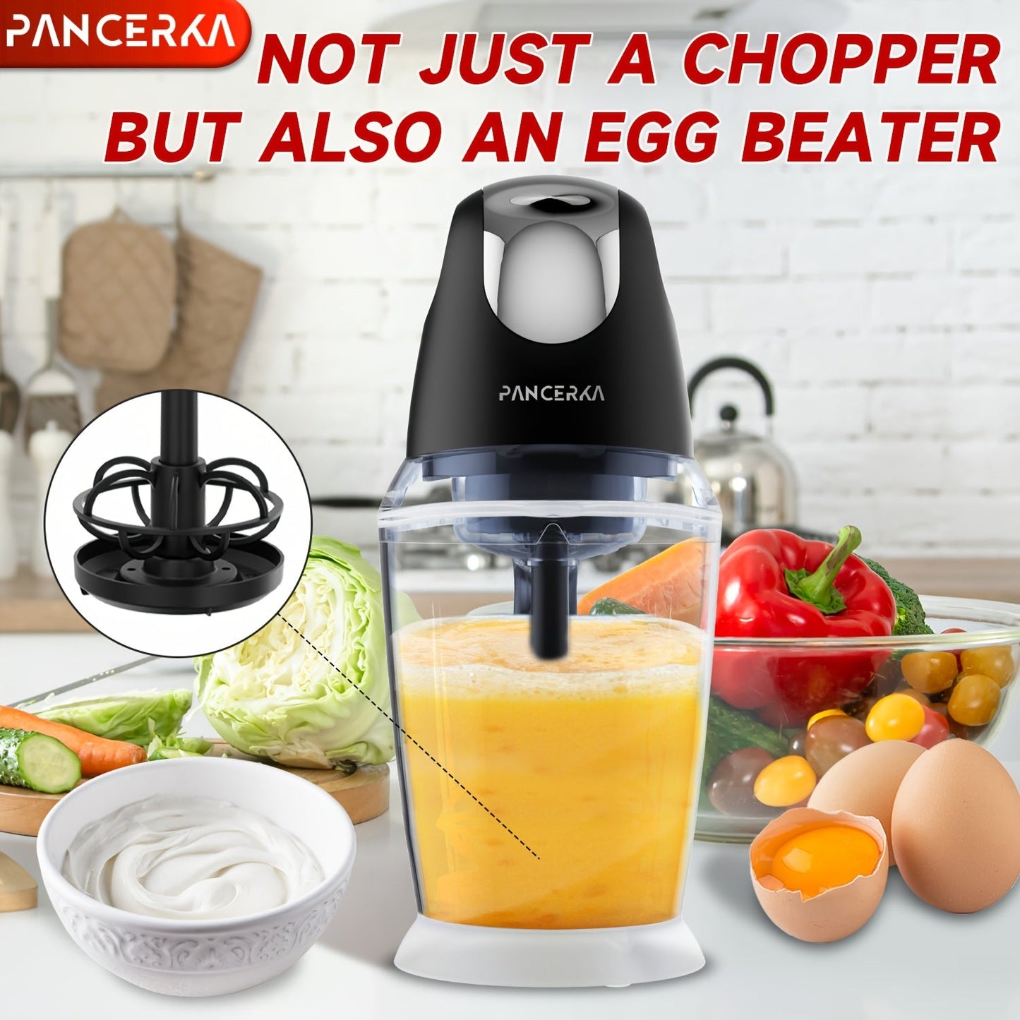 PANCERKA 1500ml Food Processor  28000 RPM Motor European Plug-K7C7