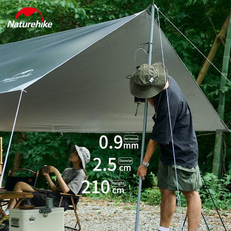 Naturehike GIRDER Series Sun Shelter Awning Canopy Tarp Tent in Classic Silver Coated & Double Sided Black Vinyl Glue + Silver Coating UV Sun Shade Tarp