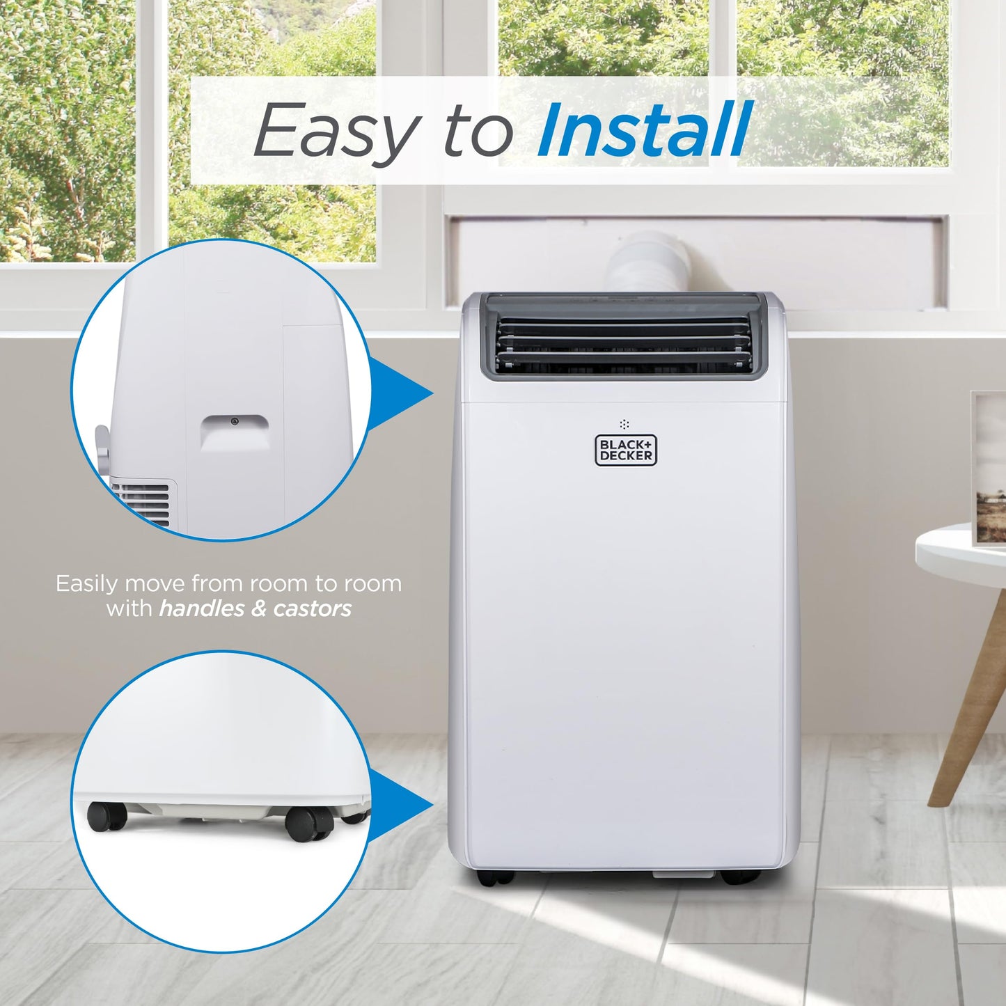 BLACK+DECKER 14,000 BTU portable AC & heater, smart remote, for rooms up to 700 sq.ft