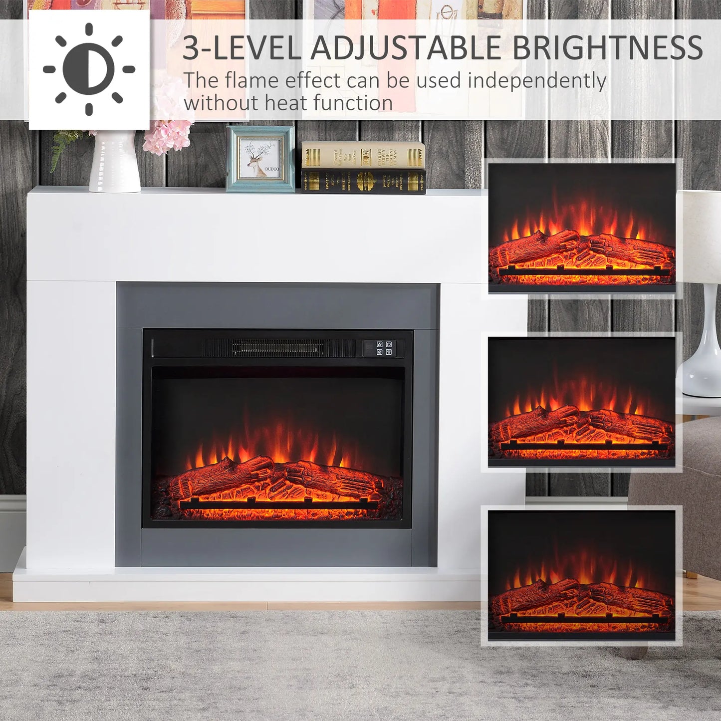 Homcom 2 kW Electric Fireplace Suite