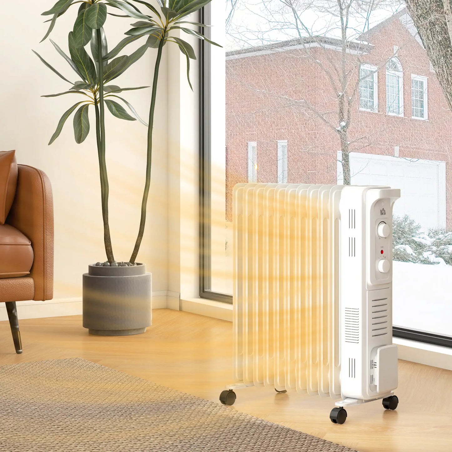 Homcom 2.5kW Portable Oil Filled Radiator