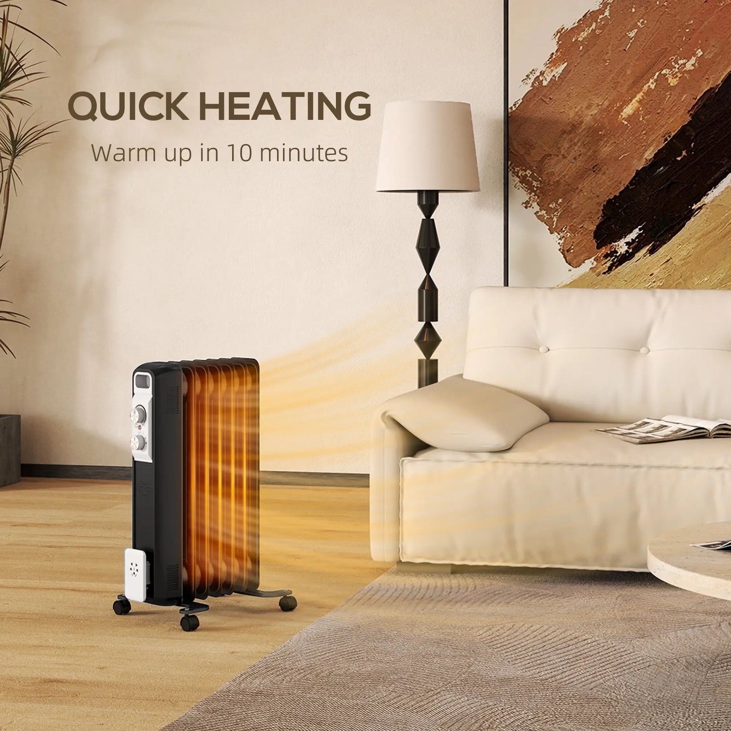 Homcom 1.5kW Portable Oil Filled Radiator