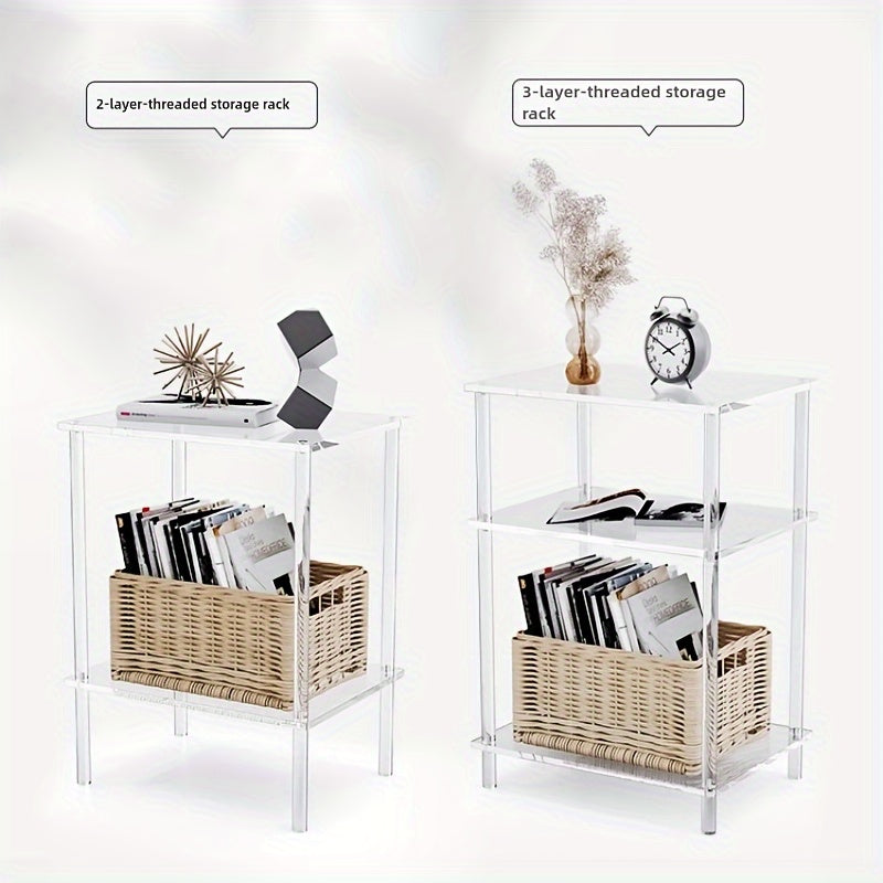 Clear Acrylic 2/3 Tier Side Table - ID2J