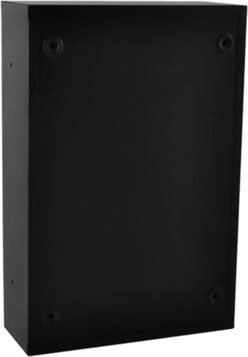 brievenbus zwart - 2 sleutels - met bevestigingsklep