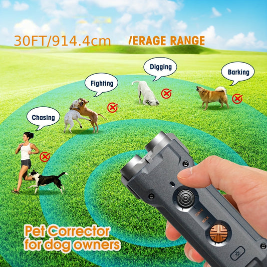 Rechargeable Dog Deterrent Device, Dual Soundwave Technology TJR4D8T