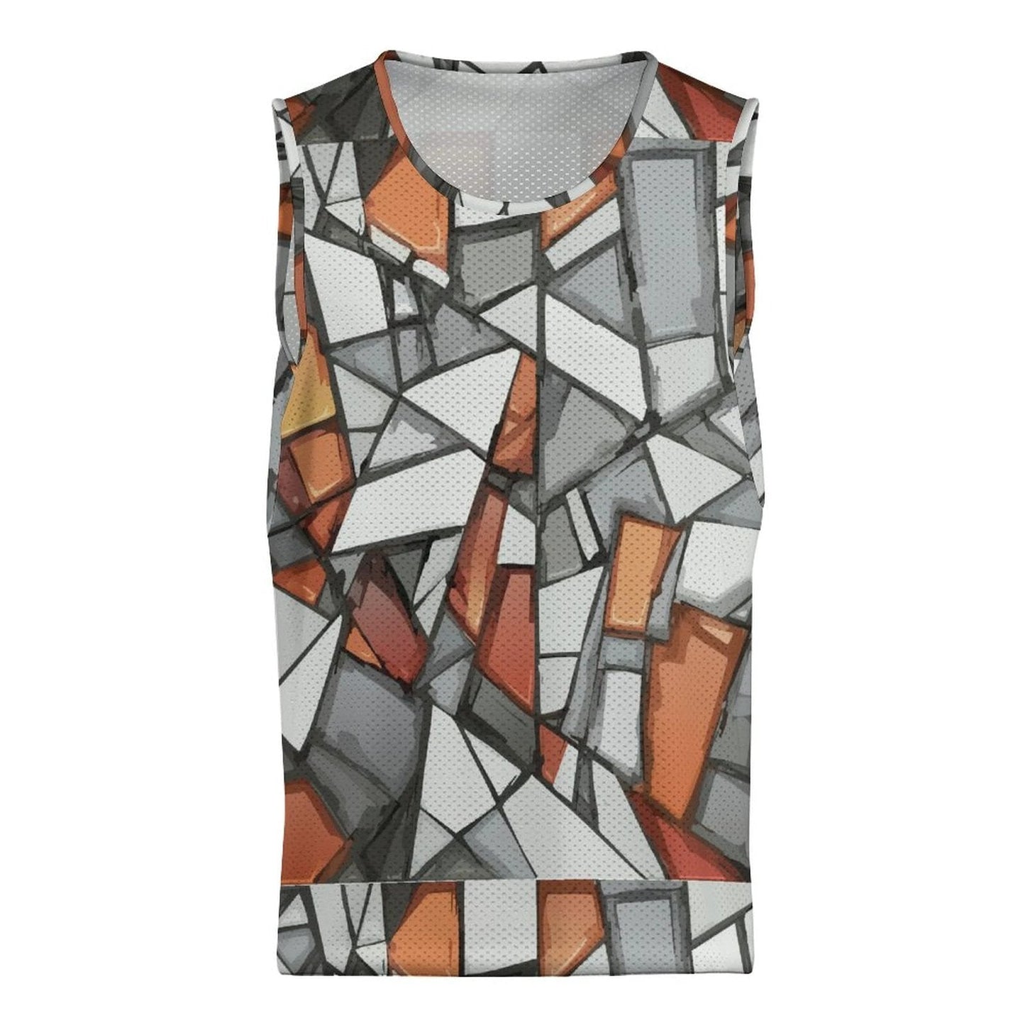 Maximalist AOP Quick-Dry Men's Athletic Mesh Tank Top | 170gsm Moisture-Wicking Performance Vest — Gym, Court
