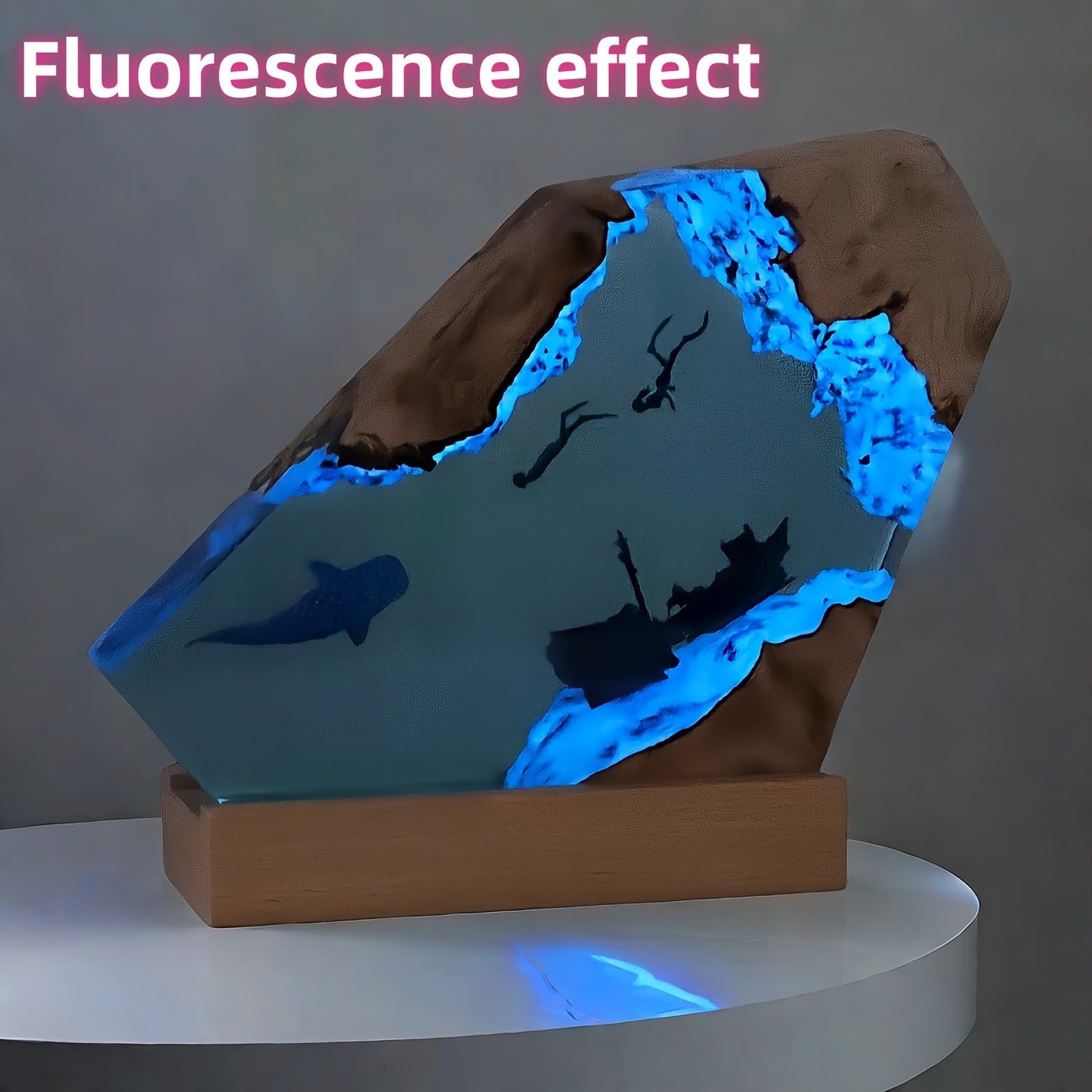 Resin Whale Night Light- HMT24RA