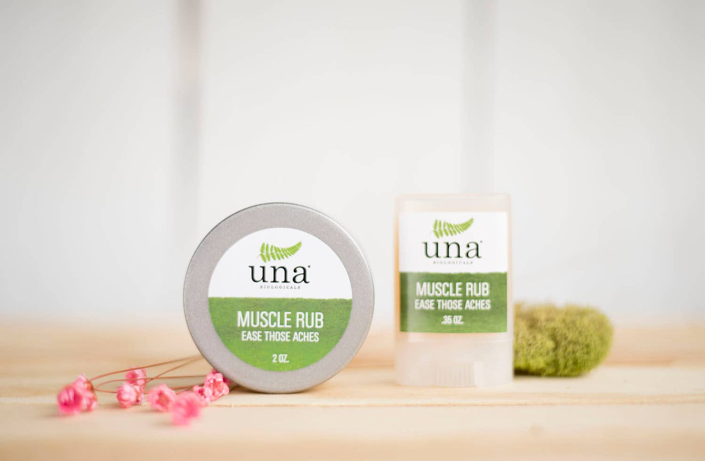 Una Biologicals - Muscle Rub, Herbal Salve: Travel Size