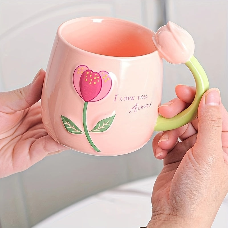 Creative Tulip Ceramic Mug - XI0C