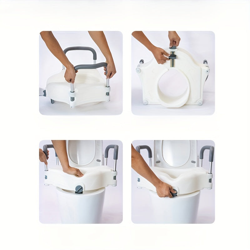 Elderly  PostSurgery Bathroom Booster Seat with Removable Armrest-V2QU