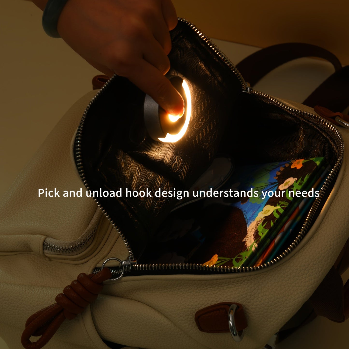 Portable LED Bag Light with Hook-B48J