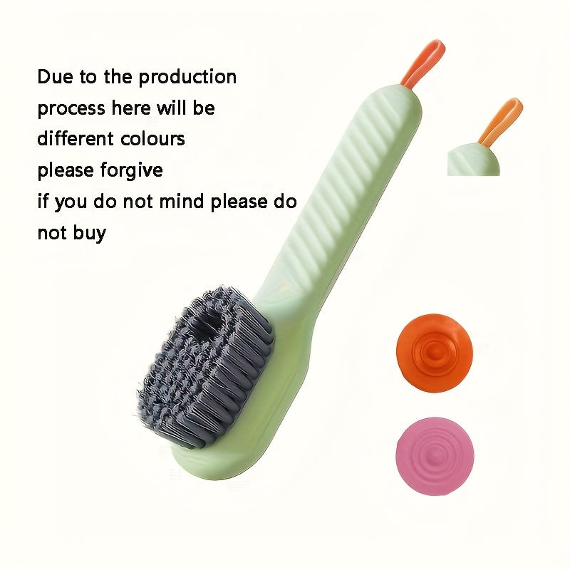 Multi-Functional Liquid Dispenser Shoe Brush with Soft Bristles - IUV9