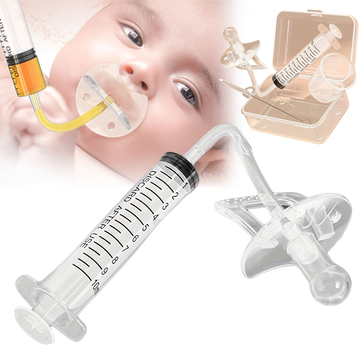 Silicone Medicine Dispenser with Pacifier Dropper, BPA-Free – TJR6M9Y