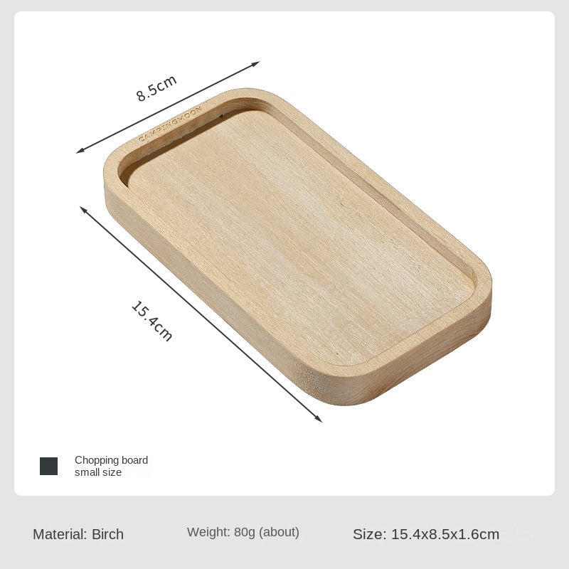 Campingmoon YM-1609/2013 Brich Copping Board Portable Lightweight Wood Cutting Board Double Sided Outdoor Camping Wooden Serving Plate Lunch Box Add-on
