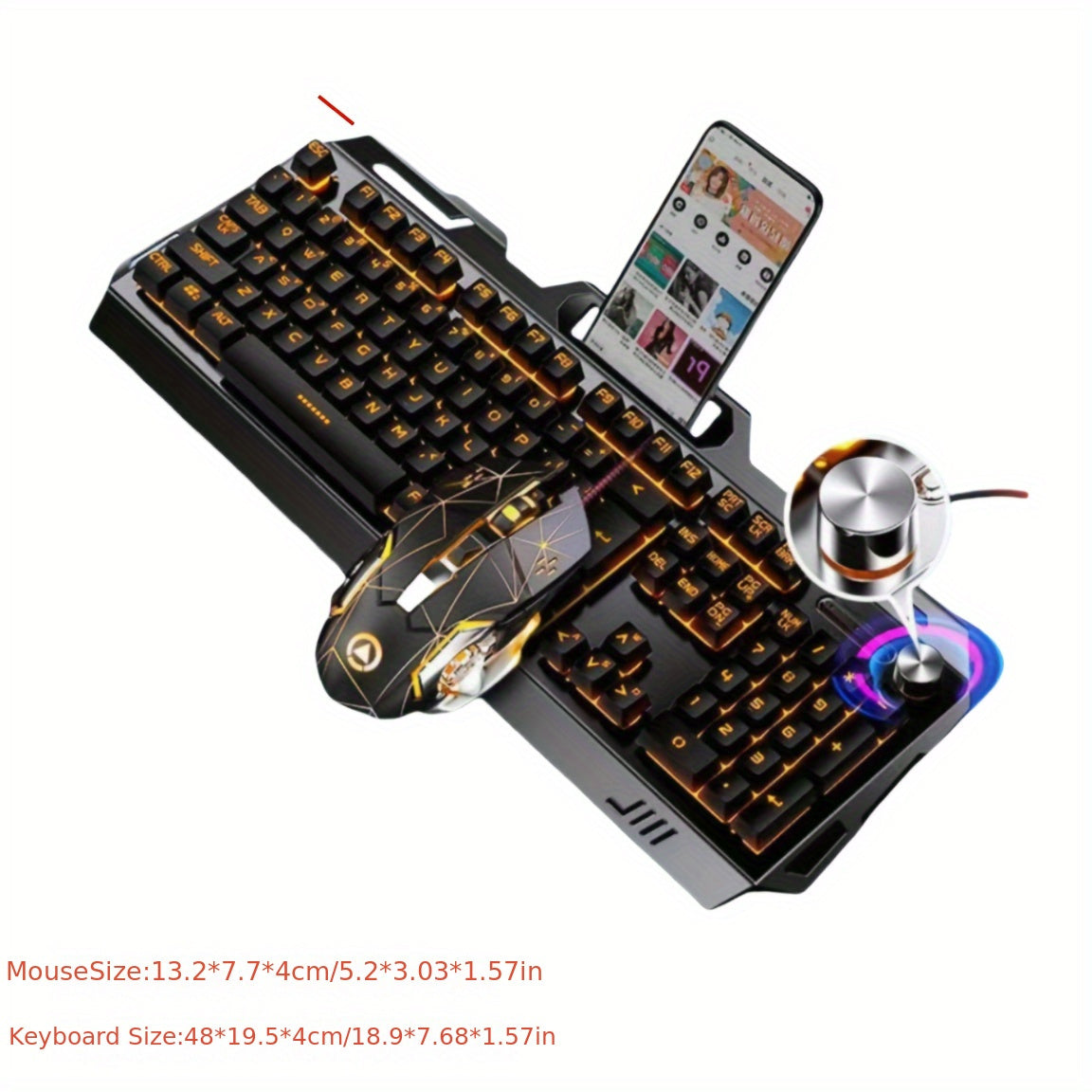 Wired Gaming Keyboard Mouse Set- HMT17KM