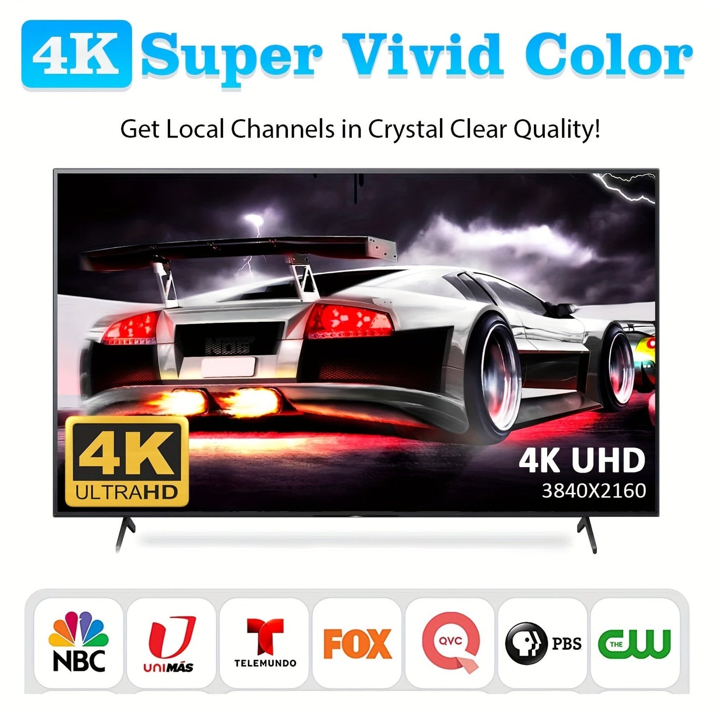 HD Digital TV Antenna, Magnetic Base, 360° Reception – TJR9K3V