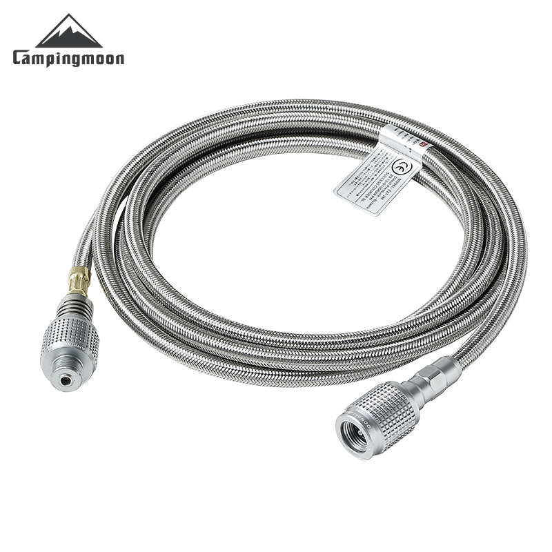 Campingmoon Z17-2M Canister Extension Hose Portable Lightweight Outdoor Camping Butane Extension Tube Flat Screw Threaded Tank Connector Pipe