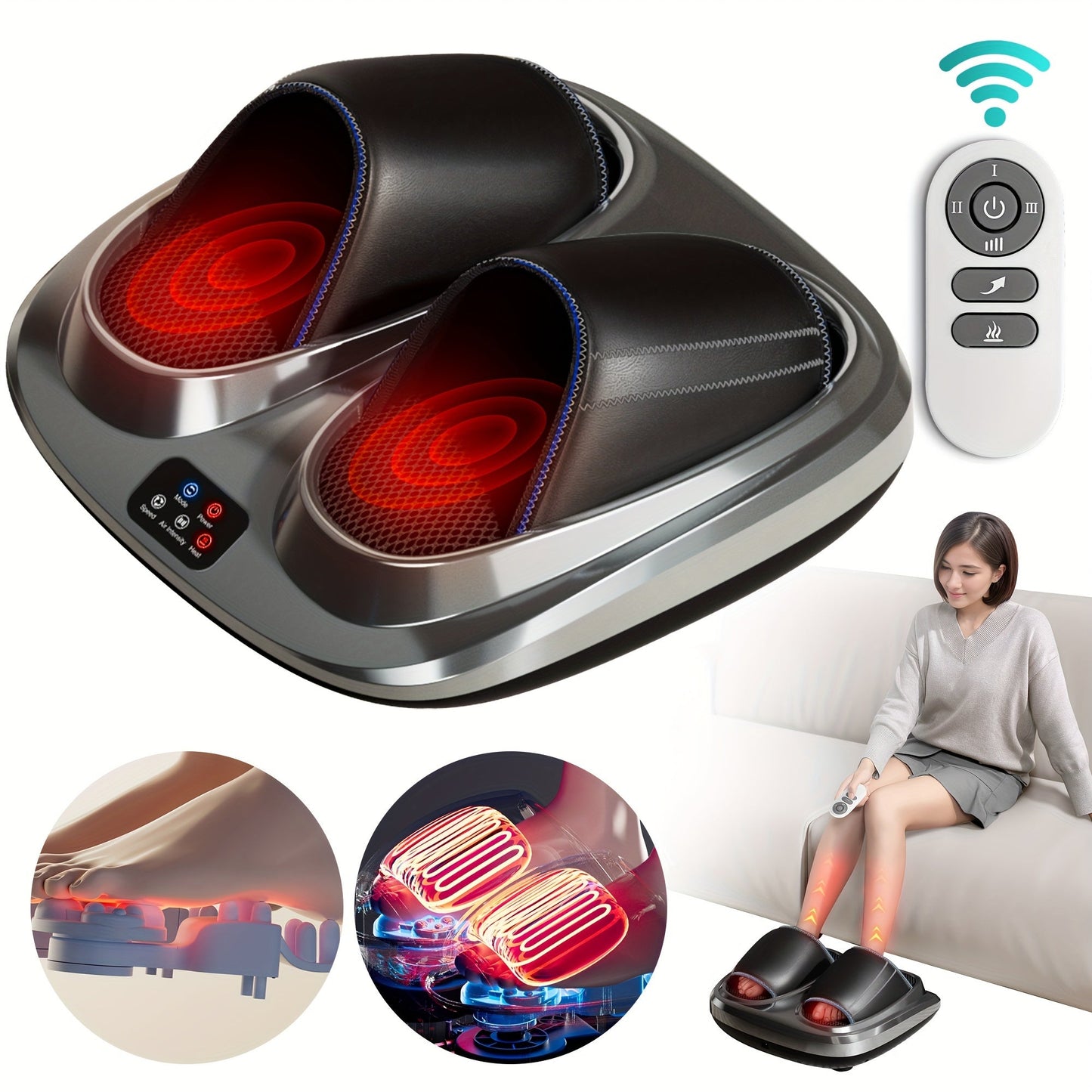 3D Shiatsu Foot  Calf Massager with Heat-K3GV
