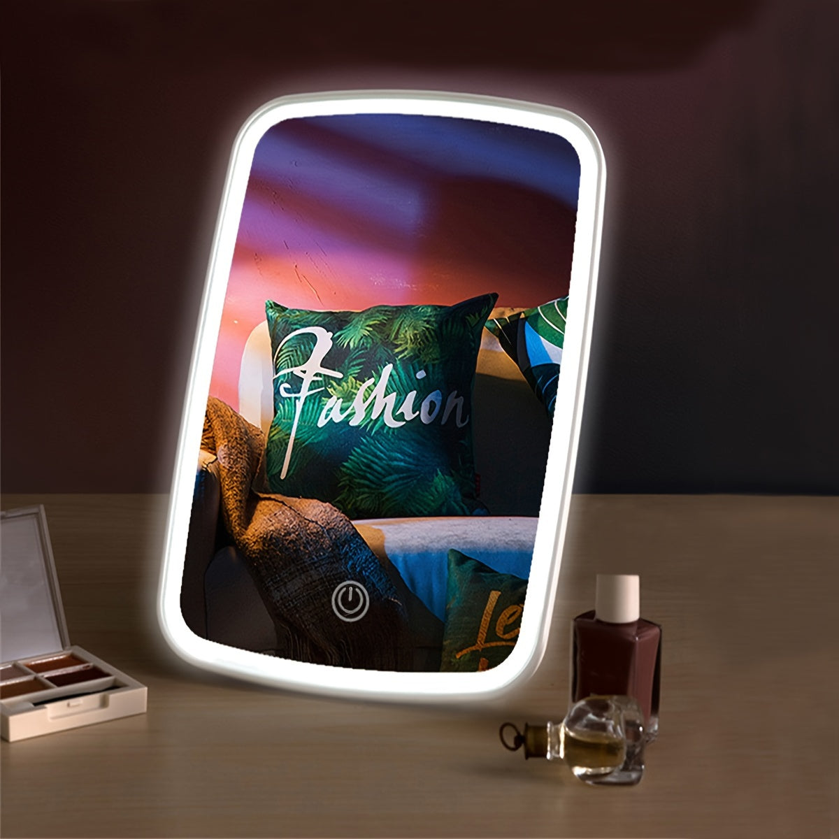 USB Charging White LED Makeup Mirror - QN2K