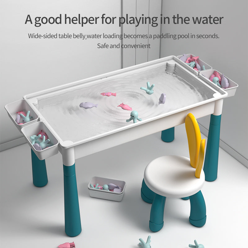 QW-05 Building Block Table, DIY Toy Learning Desk TJR9P6X