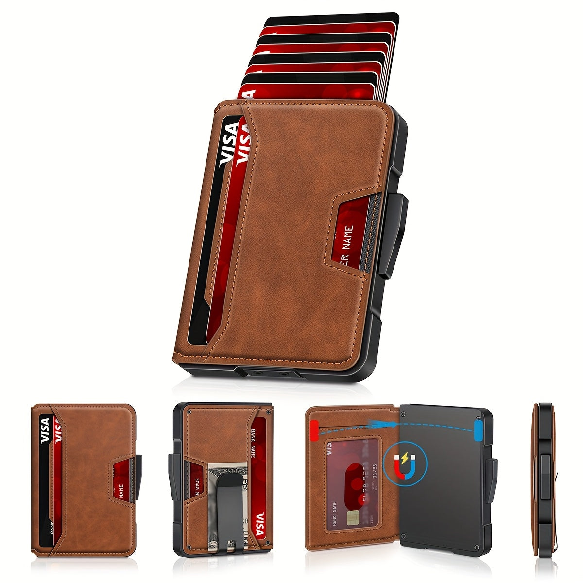 Men's Ultra-Thin RFID Leather Wallet with Card Holder - TJR4K7Y