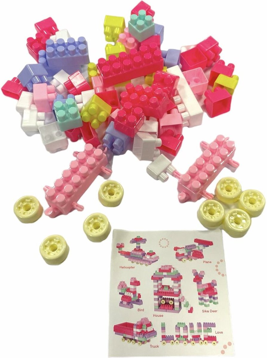 65 stuks Bouwblokjes in auto - blokjes speelgoed - blokken - blocks