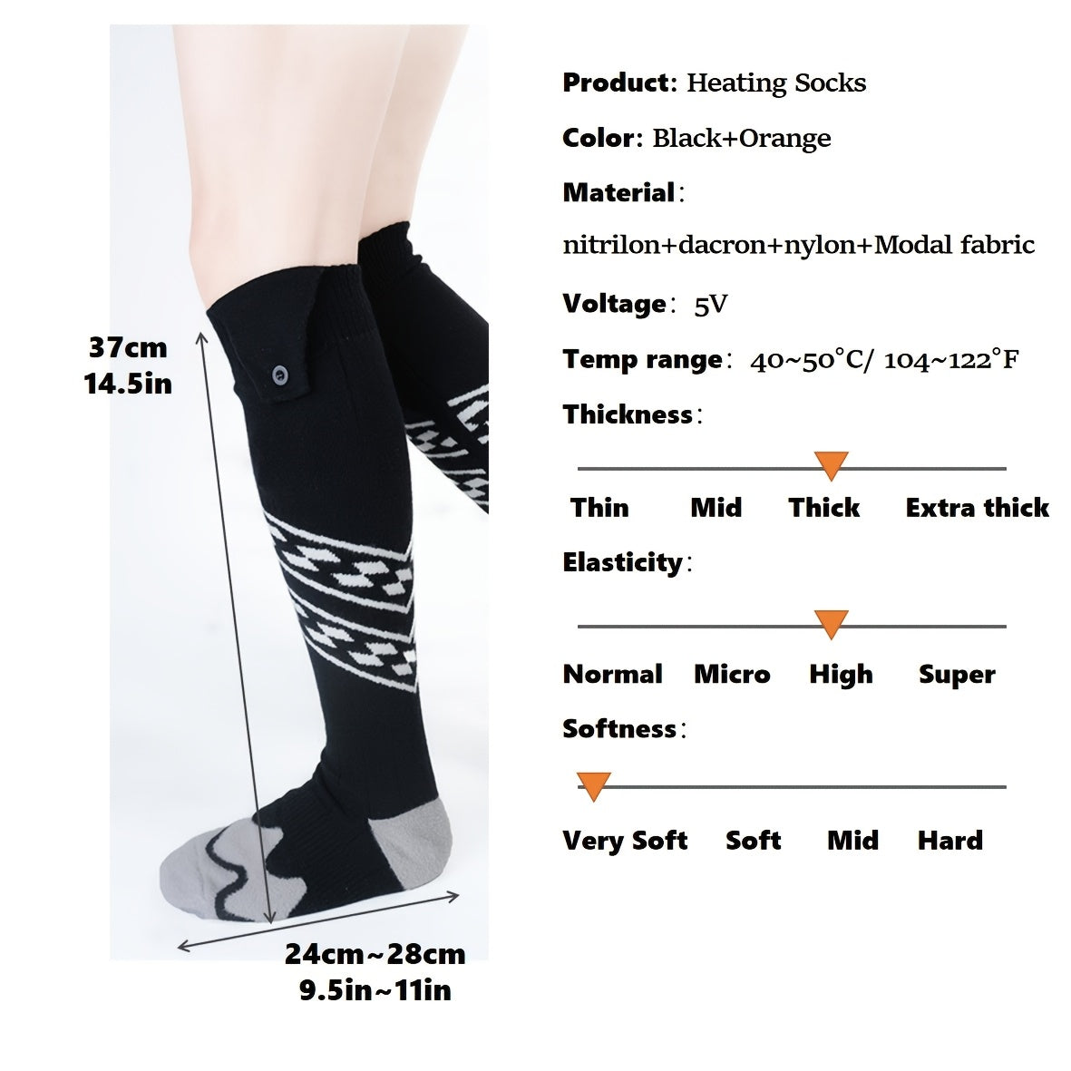 Rechargeable Heated Socks- HMT24HS