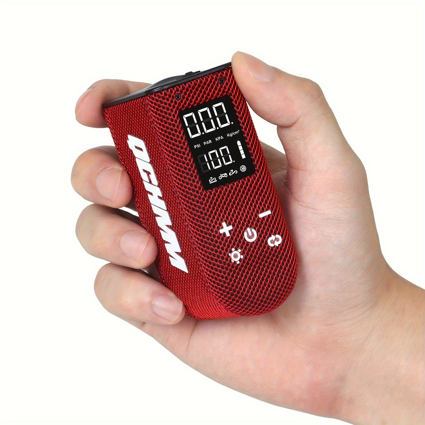 QCHMM Mini Electric Bicycle Pump, Digital LCD Pressure Gauge TJR3S9A