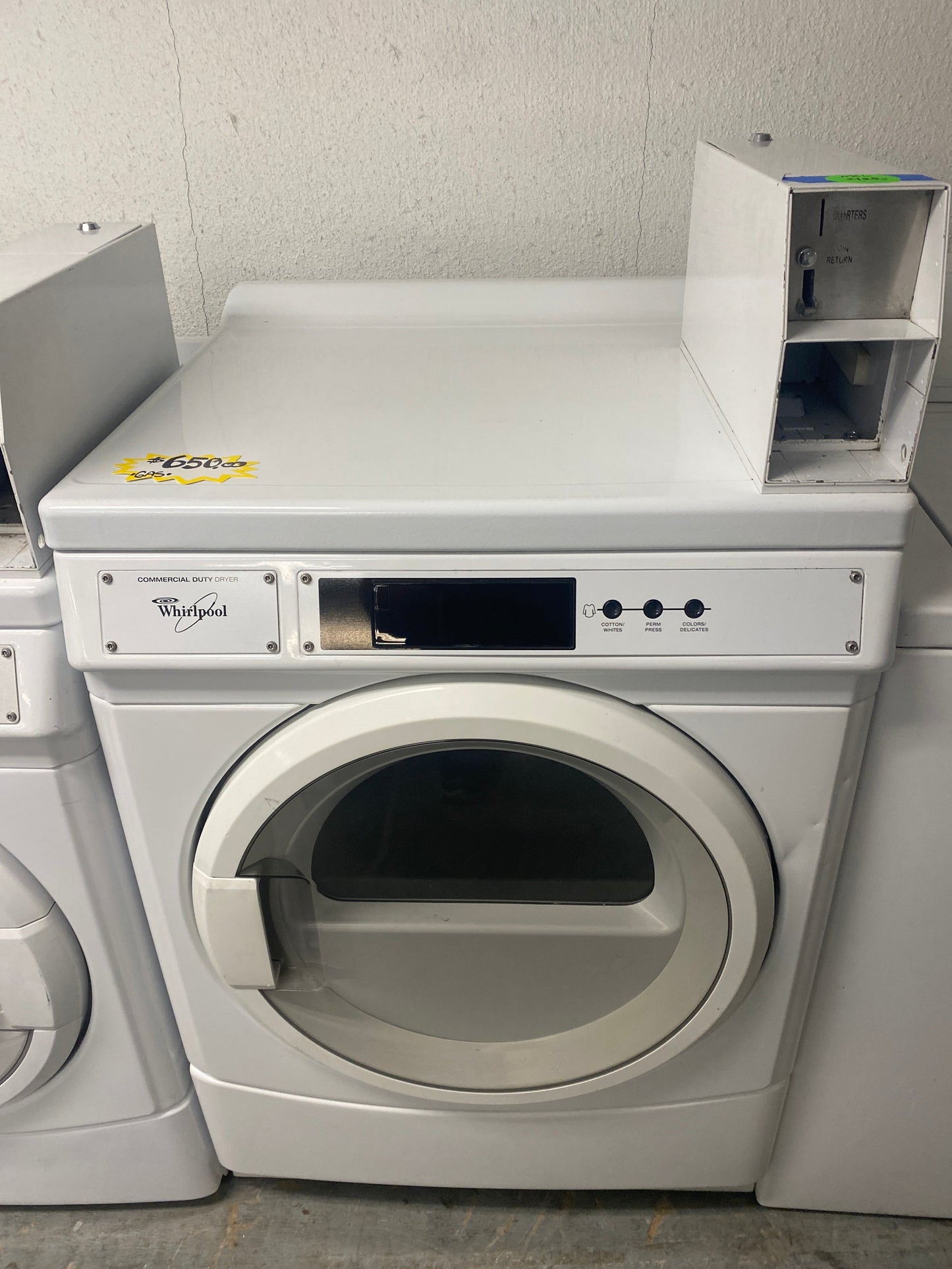 Whirlpool Coin Operated Front Load Natural Gas Dryer