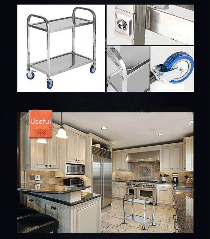 3-Shelf Stainless Steel Utility Cart