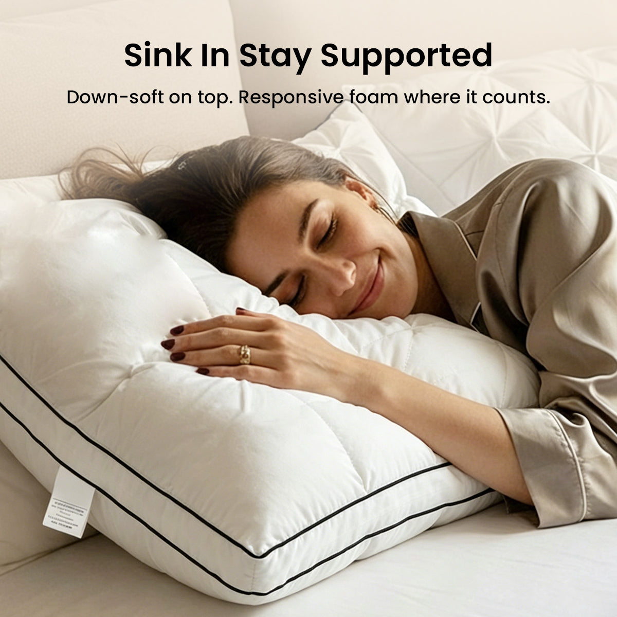 Goose Down Puff Pillow