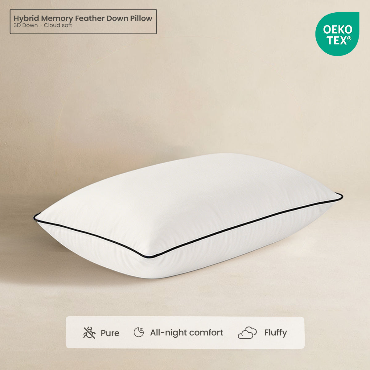 APSMILE Hybrid Memory Feather Down Pillow