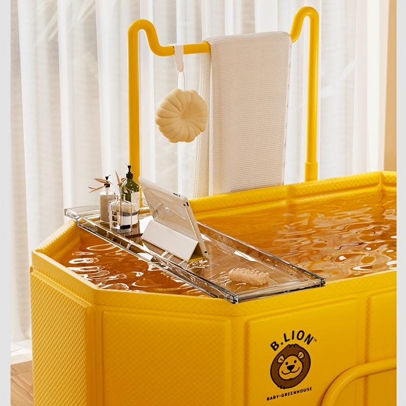 Extra Large Foldable Bathtub with Towel Holder for Couples TJR7M3X