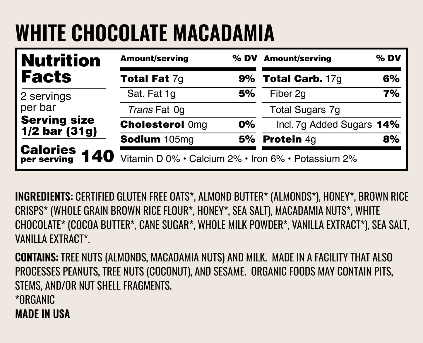 Kate's Real Food - White Chocolate Macadamia