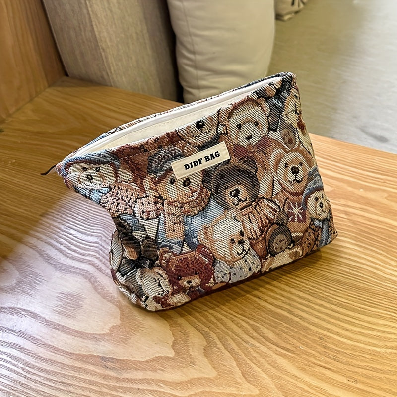 New Cute Bear Portable Large Capacity Cosmetic Bag - DDI0