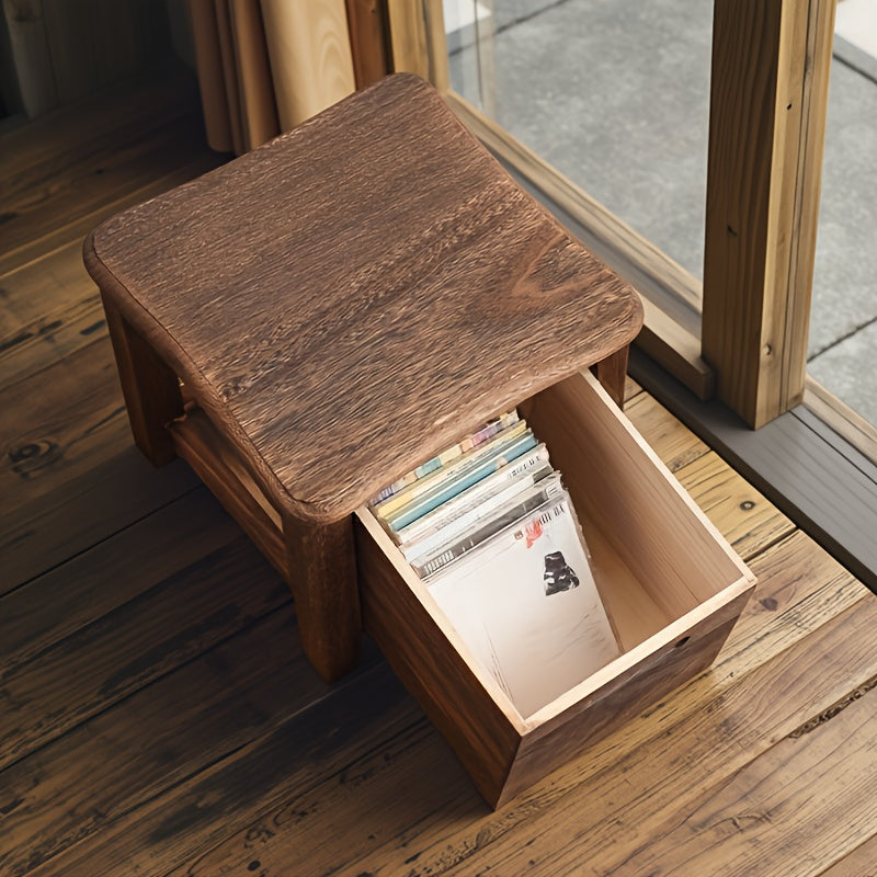 Classic Wooden Shoe Storage Bench with Drawers-FTTC