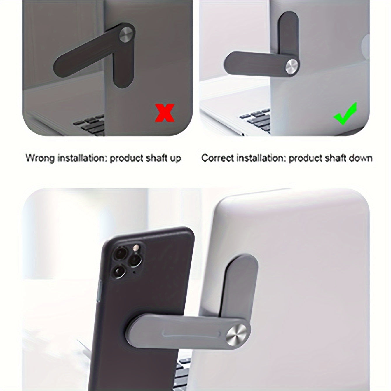 Dual Monitor Mount Phone Stand- HMT17PS