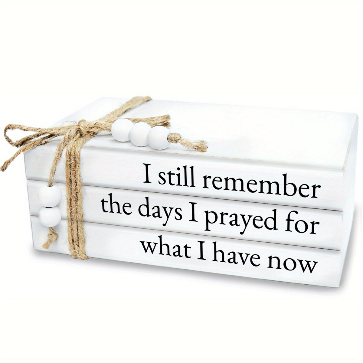 Rustic White Book Stack- HMT24RB