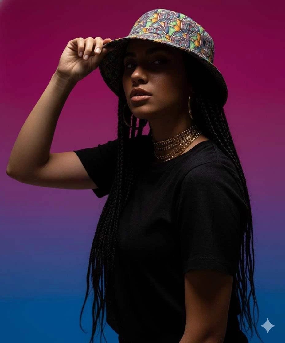 Swamp Tour AOP Bucket Hat | Organic Abstract Print Outdoor Sun Hat — Made in USA