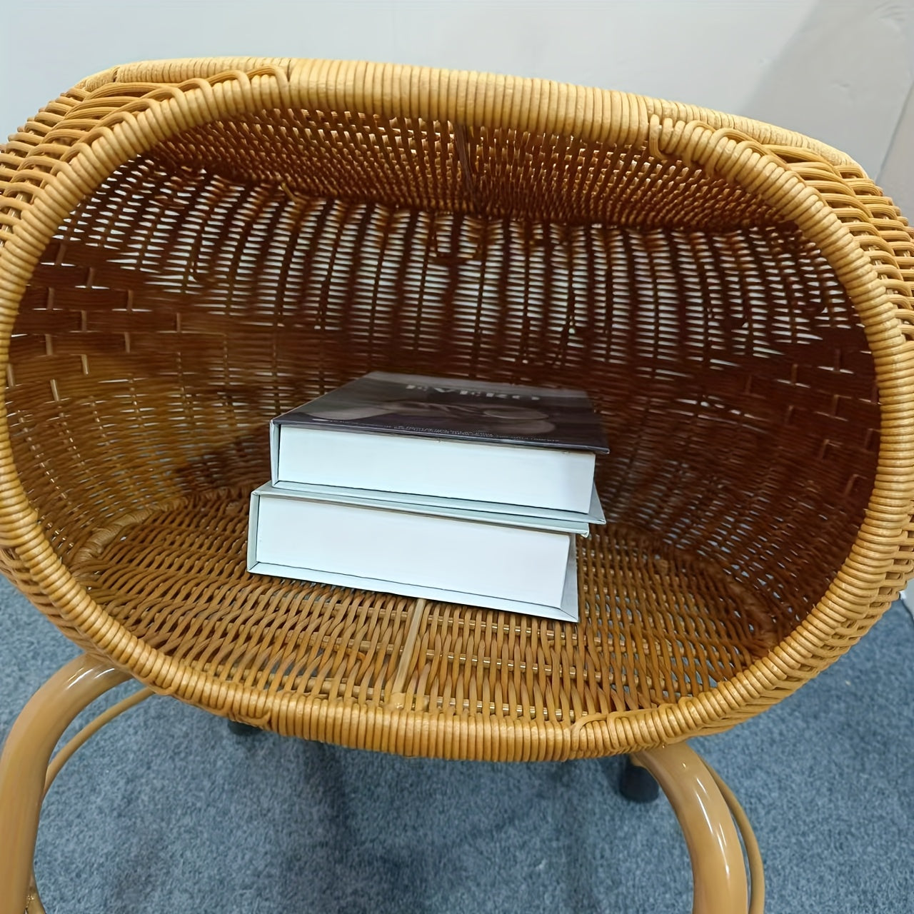 Rattan Storage StoolTable for All Occasions-QE25